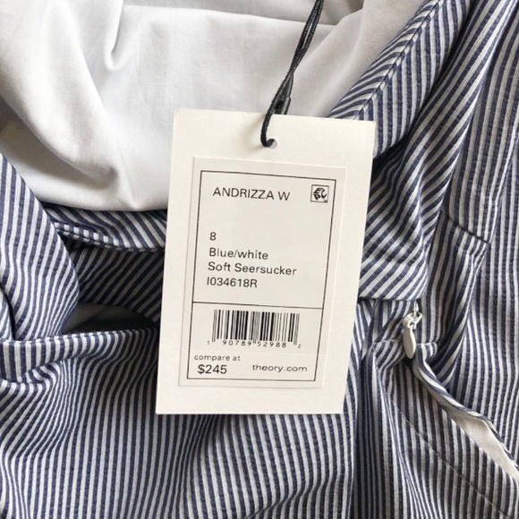 NWT THEORY ANDRIZZA SEERSUCKER DRESS – SIZE 8 - Picture 7 of 7